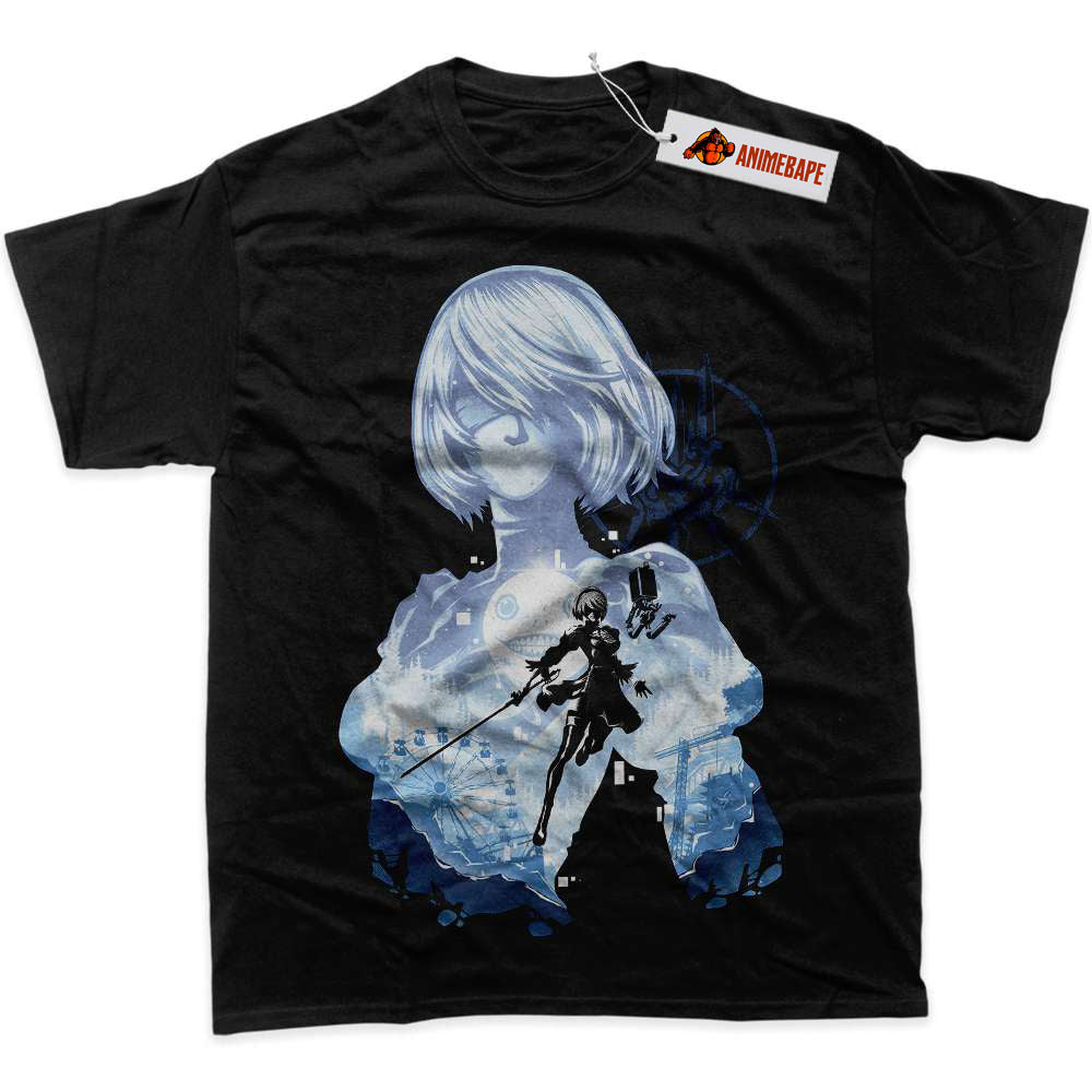 NieR Automata 2B Graphic T-Shirt for Gamers - Cool Game Shirt