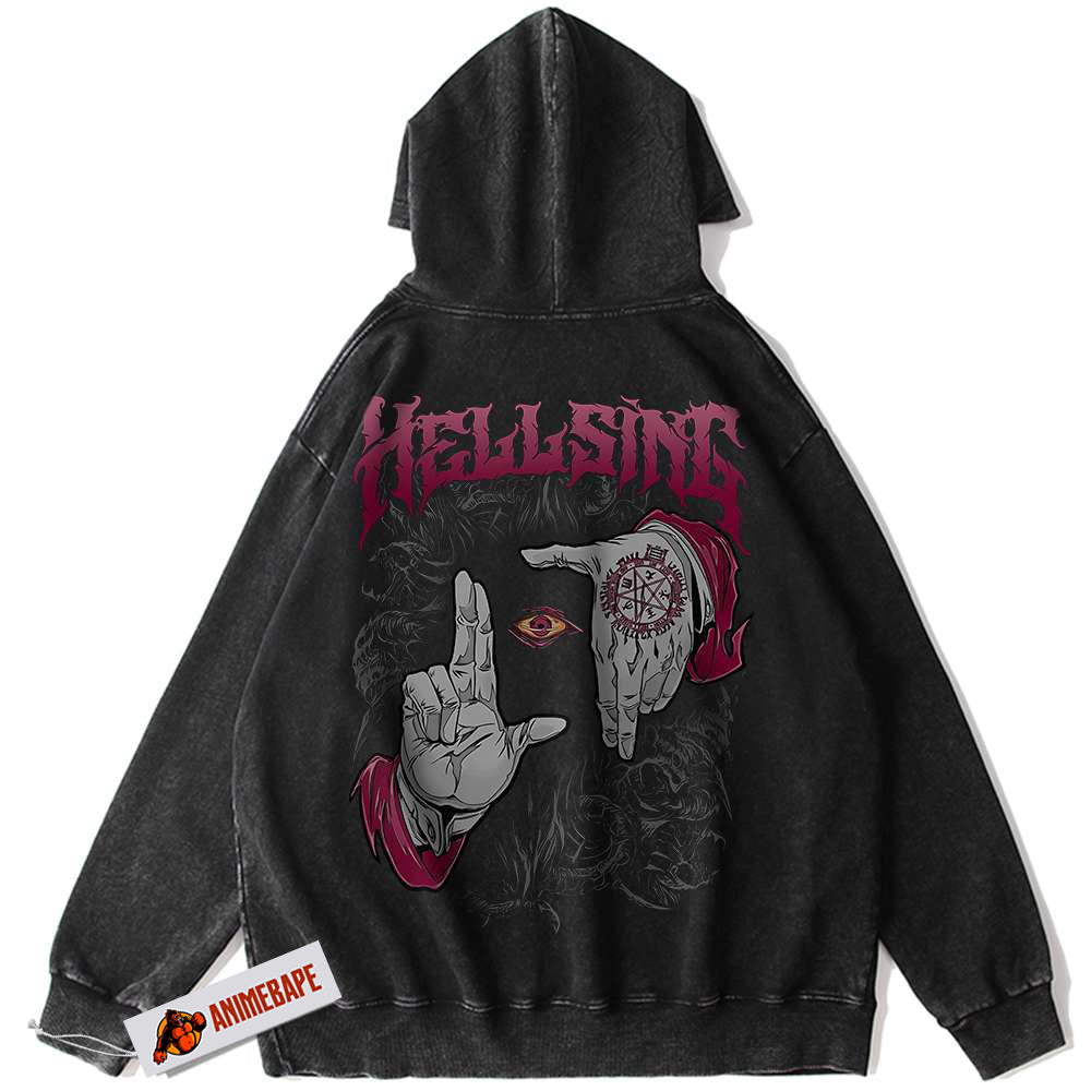 Hellsing Alucard Anime Vintage Hoodie for Fans and Collectors