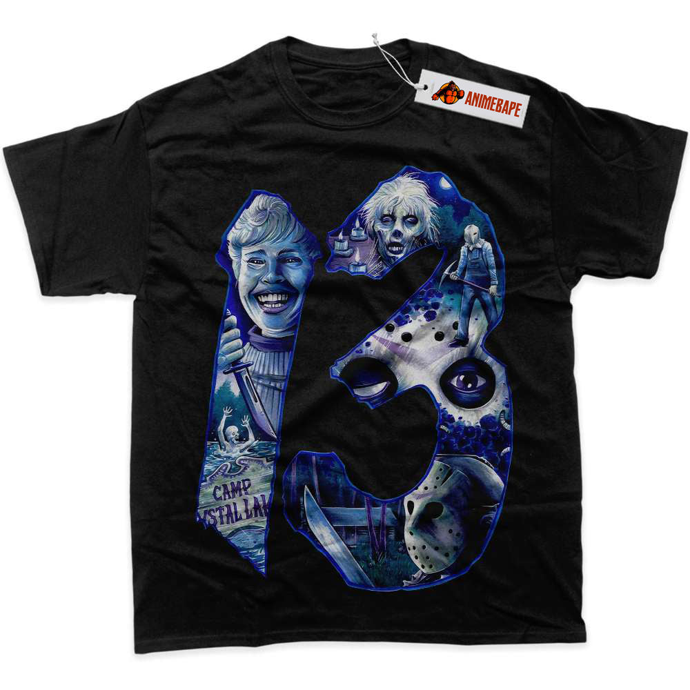 Horror Graphic T-Shirt, Halloween Friday the 13th Shirt for Men