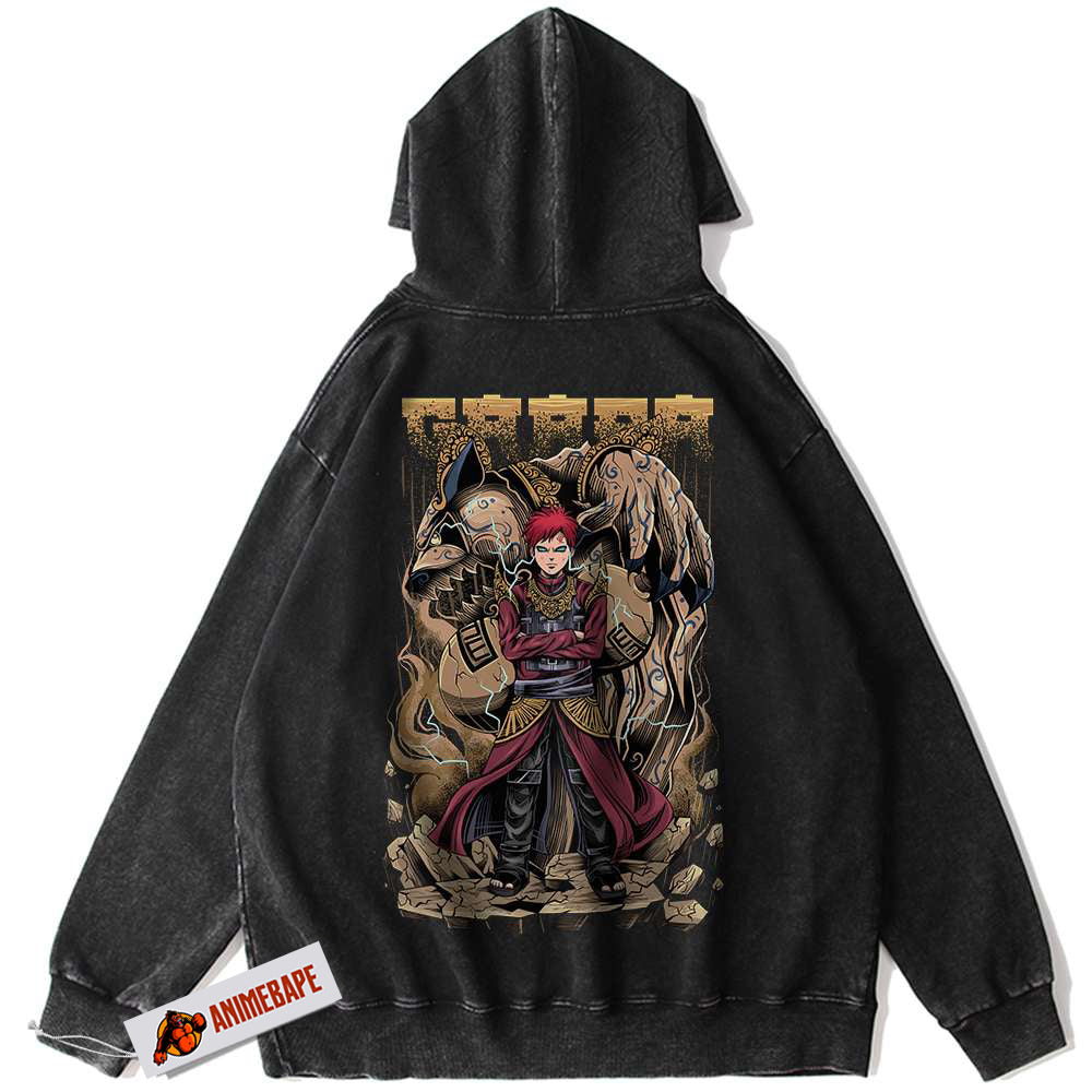 Naruto Gaara Vintage Hoodie for Anime Fans, Unisex Hoodie