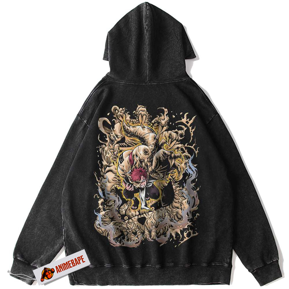 Gaara Naruto Vintage Hoodie for Anime Fans, Unisex Hoodie