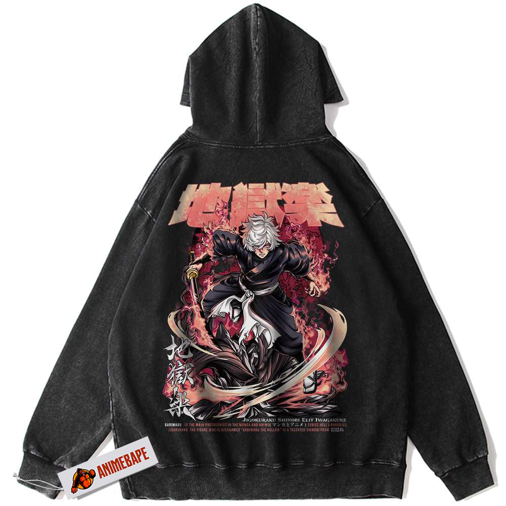 Hells Paradise Gabimaru Vintage Anime Hoodie for Men and Women
