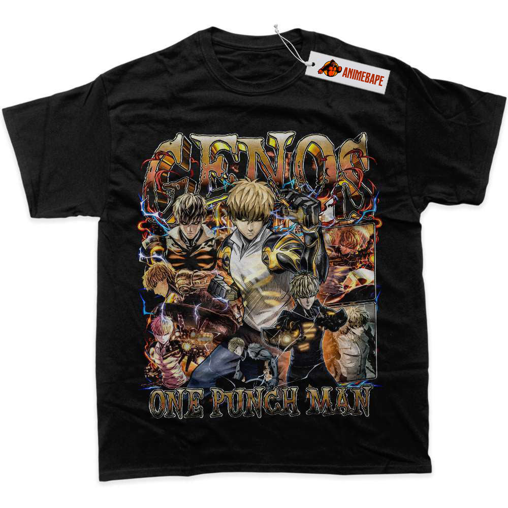 One Punch Man Genos Shirt, Anime Graphic T-Shirt for Fans