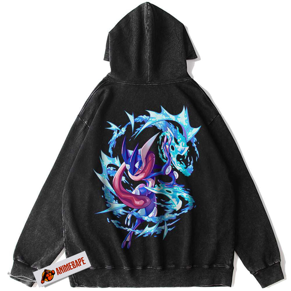 Pokemon Greninja Vintage Anime Hoodie for Men and Women