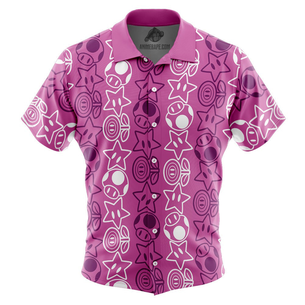 Holiday Getup Mario Super Mario Bros Button Up Hawaiian Shirt