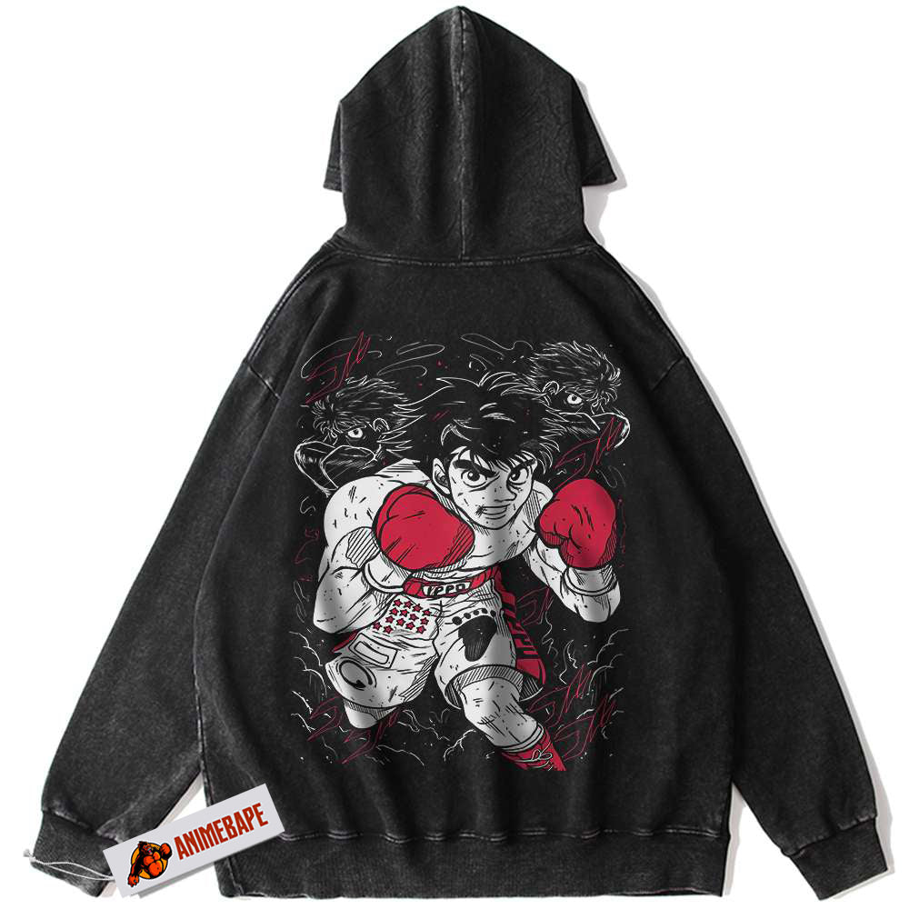 Ippo Makunouchi Vintage Hoodie, Hajime no Ippo Anime Hoodie