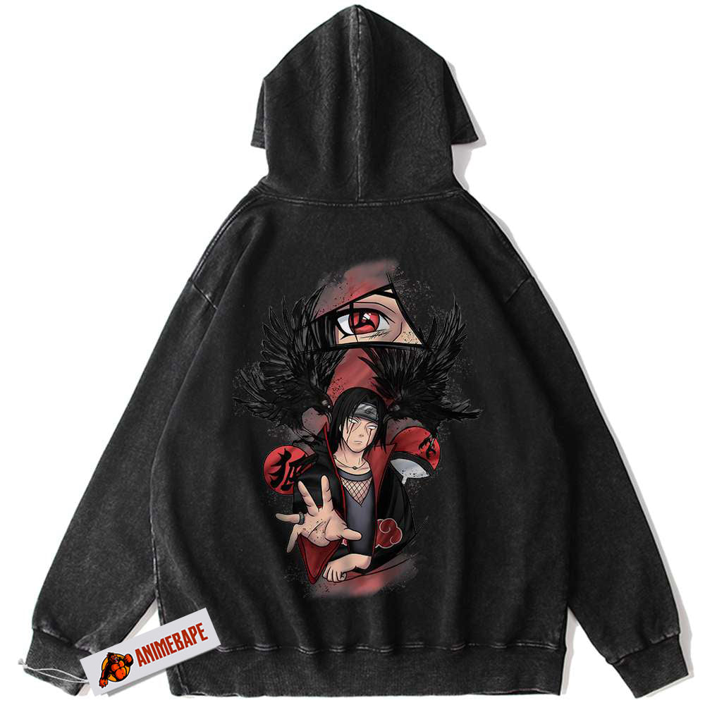 Itachi Uchiha Vintage Anime Hoodie, Naruto Hoodie for Fans