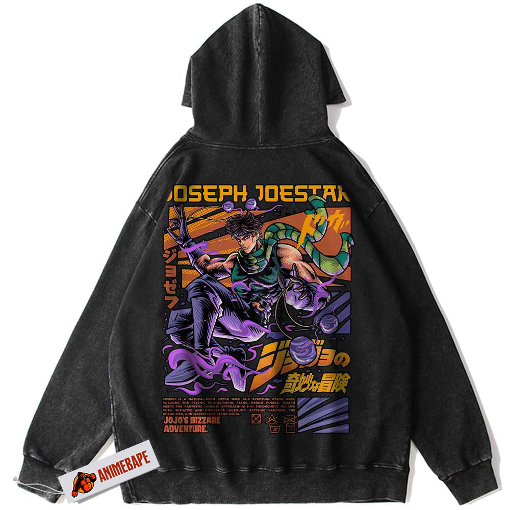 Joseph Joestar Hoodie, JoJos Bizarre Adventure Anime Vintage Hoodie