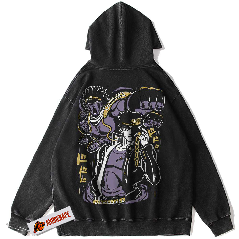 Jotaro Kujo JoJos Bizarre Adventure Vintage Hoodie for Anime Fans