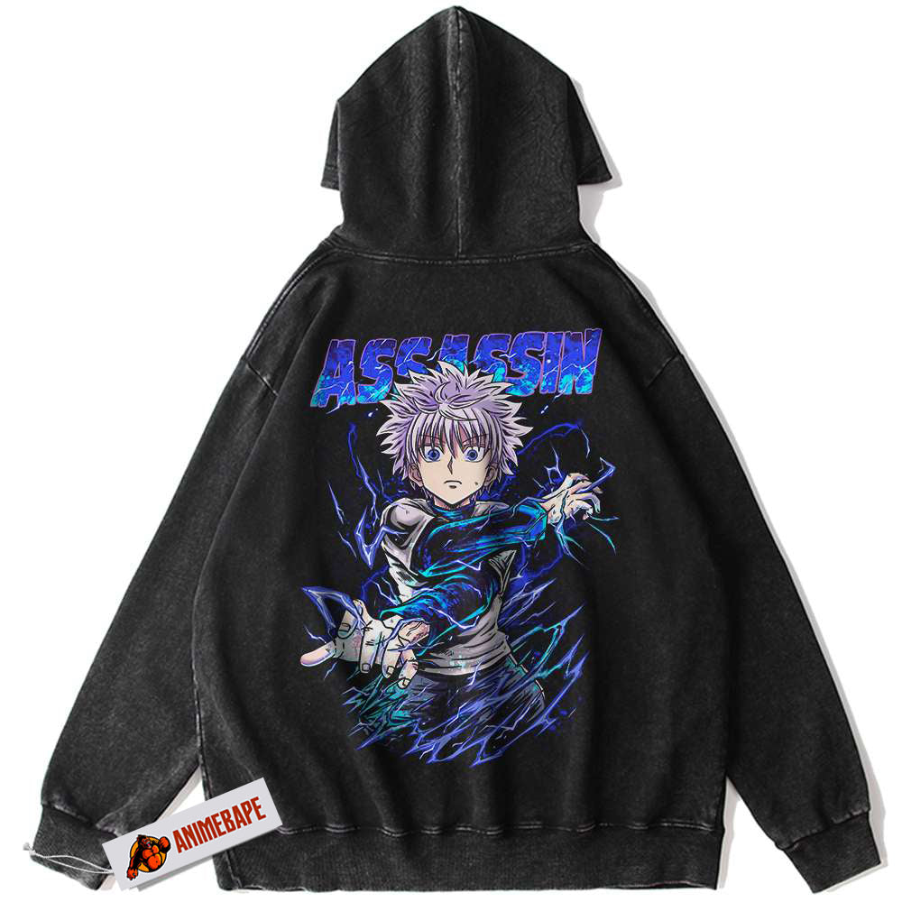 Killua Zoldyck Hoodie, HxH Vintage Anime Sweatshirt, Hunter x Hunter
