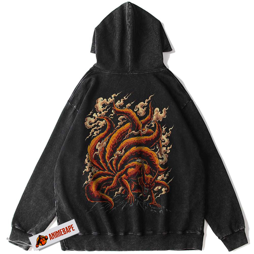 Naruto Kurama Hoodie for Anime Fans | Vintage Style Hoodie