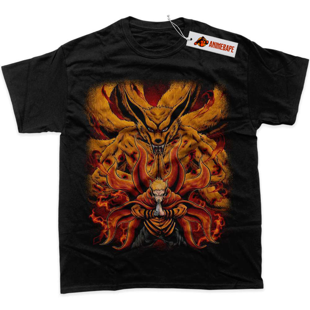 Naruto Uzumaki Kurama Shirt, Anime Graphic T-Shirt for Fans