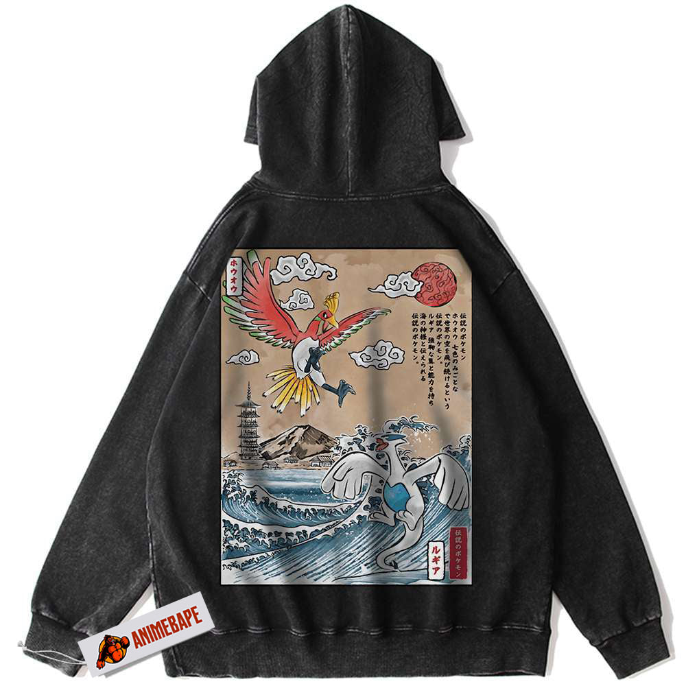 Lugia Ho-oh Pokemon Hoodie, Vintage Anime Hoodie - Comfortable Apparel