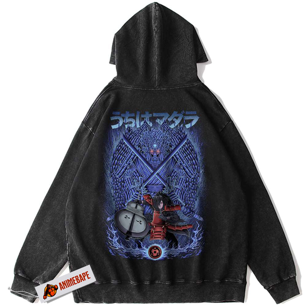Madara Uchiha Naruto Anime Vintage Hoodie for Fans