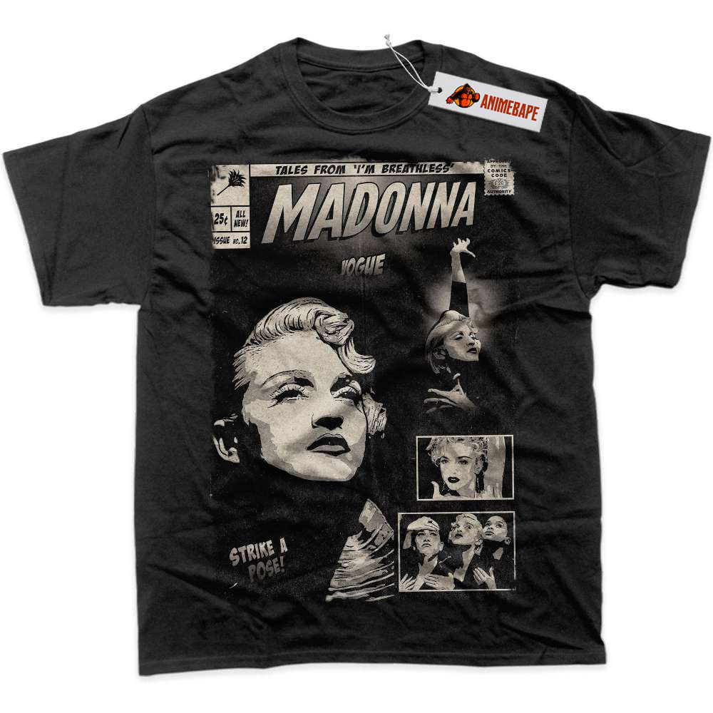 Madonna Graphic T-Shirt, Singer Apparel for Music Fans
