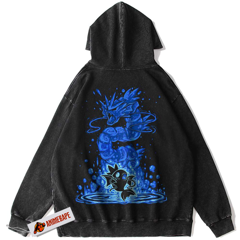 Magikarp Gyarados Pokemon Vintage Hoodie for Anime Fans