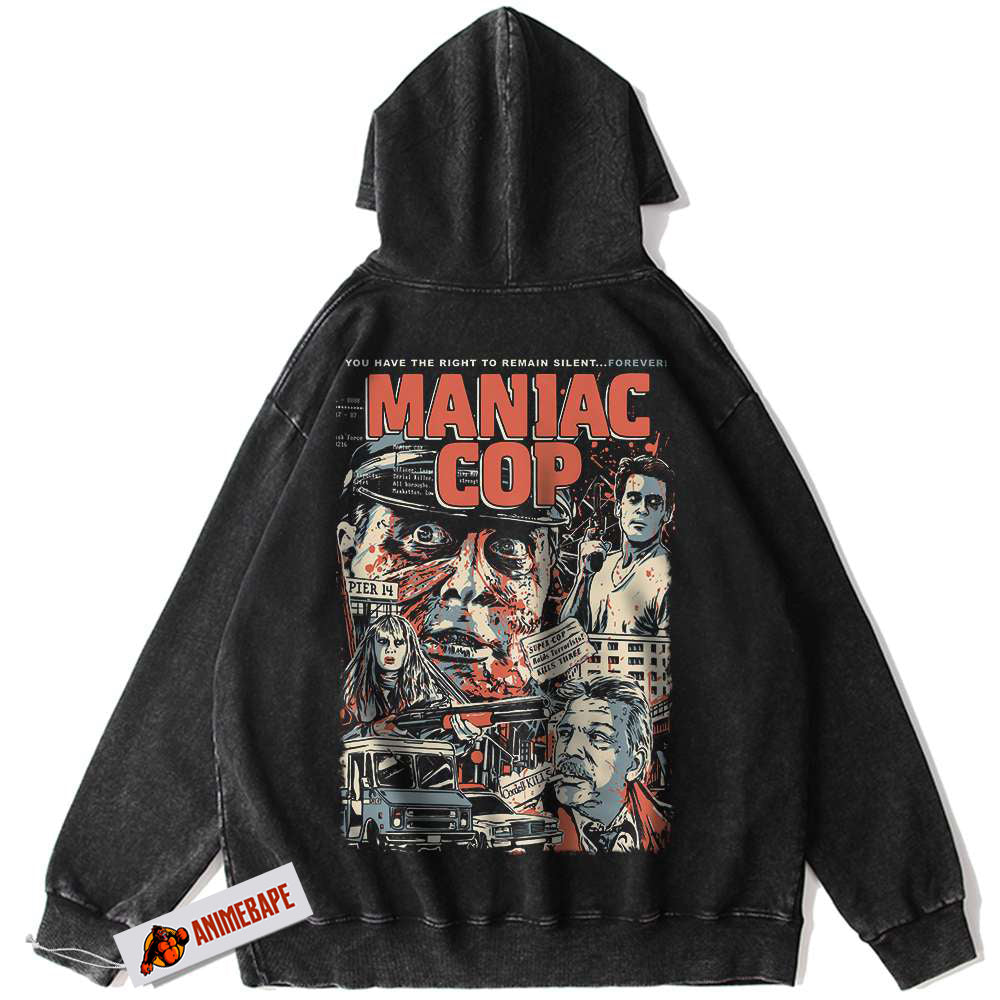 Maniac Cop Halloween Hoodie, Vintage Horror Movie Hoodie