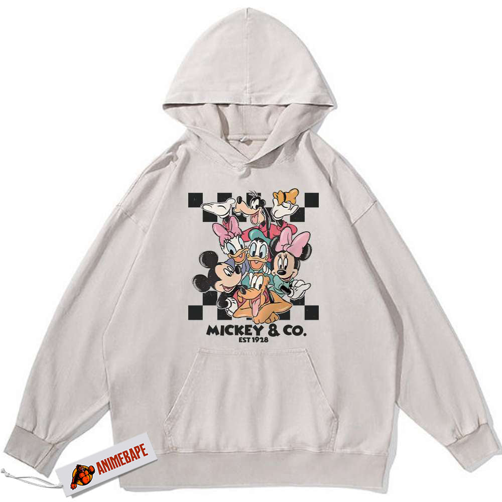 Mickey Mouse Donald Duck Pluto Vintage Disney Hoodie for Kids
