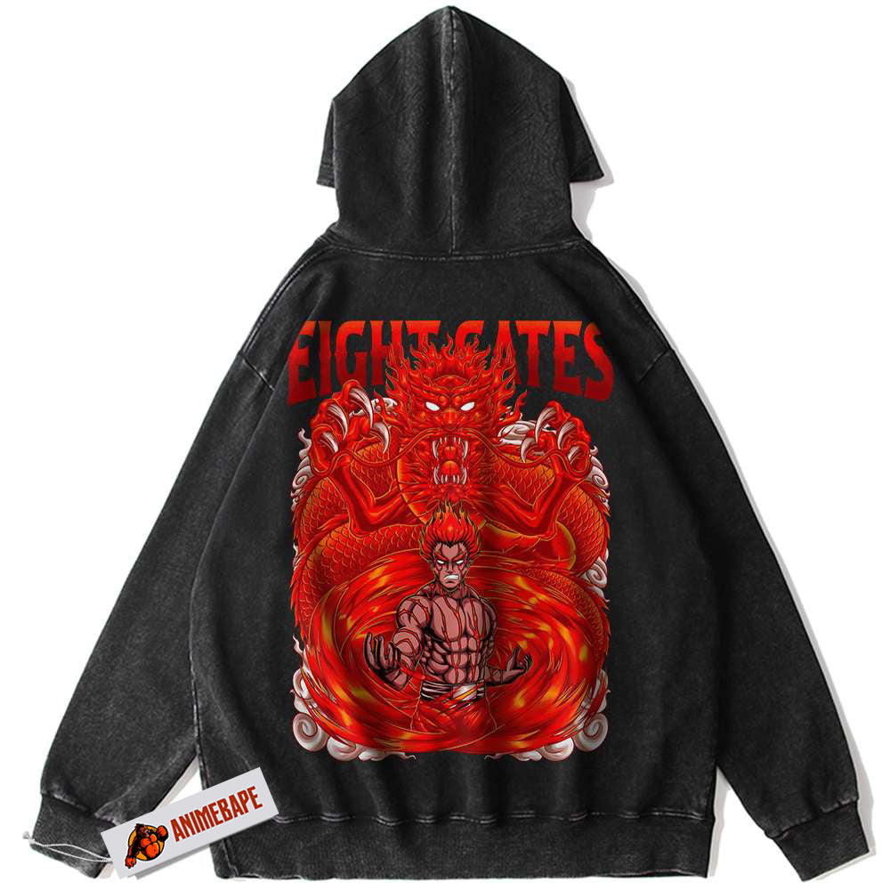 Naruto Might Guy Vintage Anime Hoodie for Fans Might