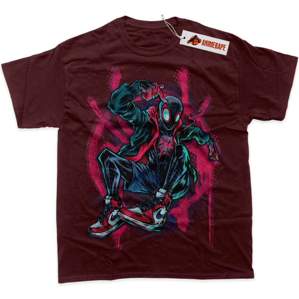 Miles Morales Spider-Man Graphic T-Shirt, Marvel Comics Apparel