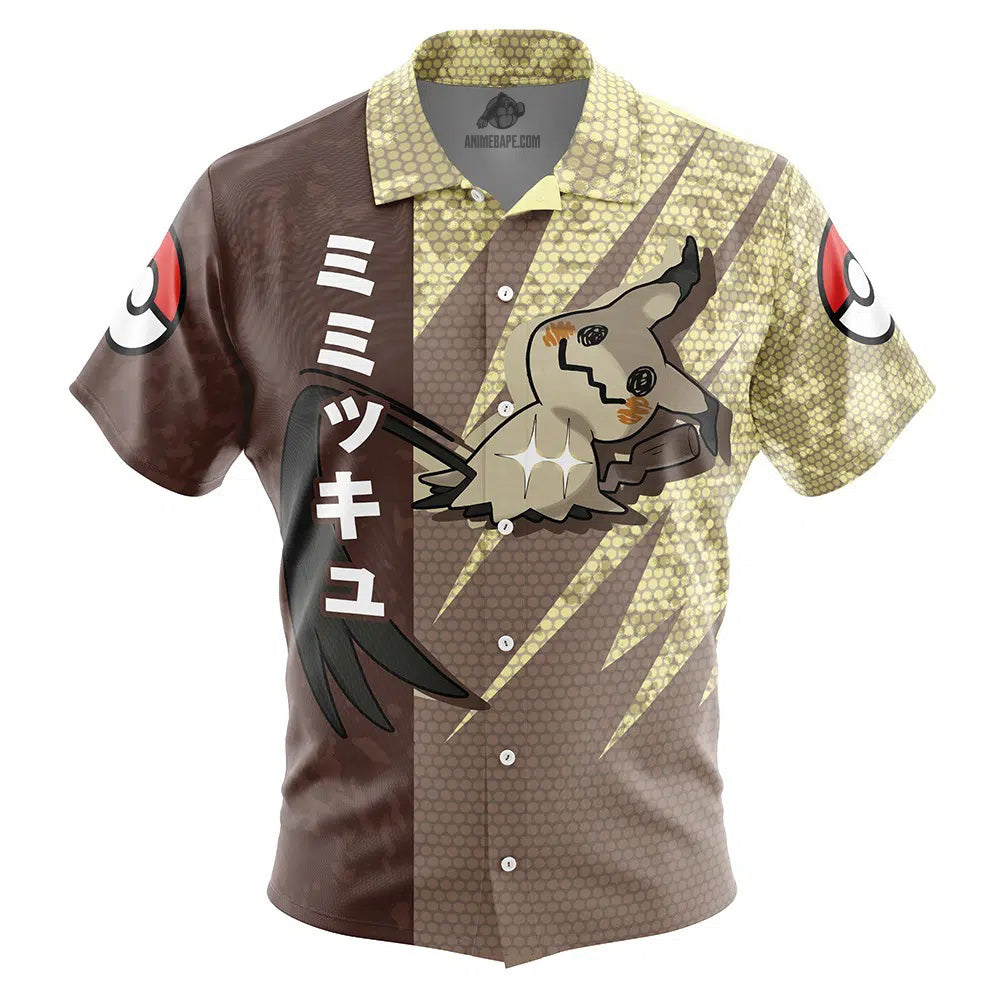 Mimikyu Attack Pokemon Button Up Hawaiian Shirt