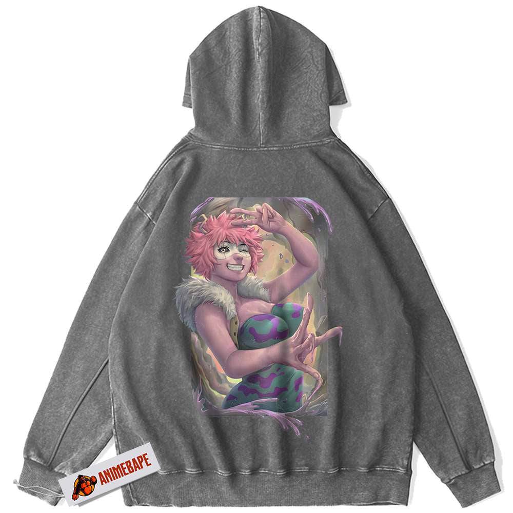 MHA Mina Ashido Vintage Anime Hoodie for My Hero Academia Fans