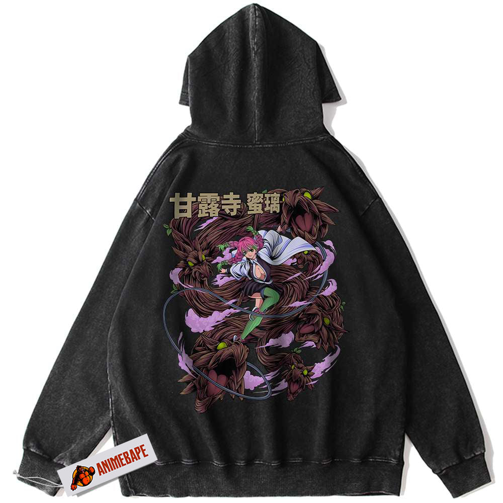 Mitsuri Kanroji Anime Hoodie, Vintage Demon Slayer Hoodie