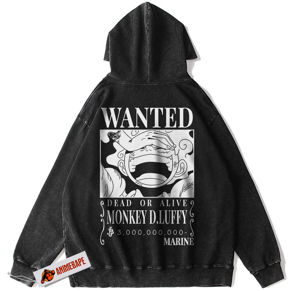 One Piece Monkey D Luffy Vintage Hoodie, Anime Hoodie for Fans
