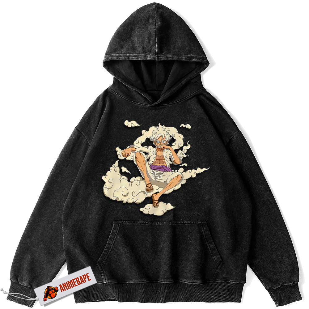 One Piece Monkey D Luffy Vintage Hoodie for Anime Fans