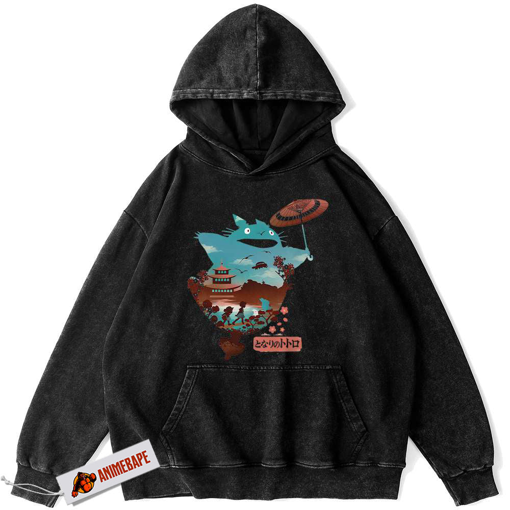 My Neighbor Totoro Vintage Anime Hoodie, Studio Ghibli Hoodie