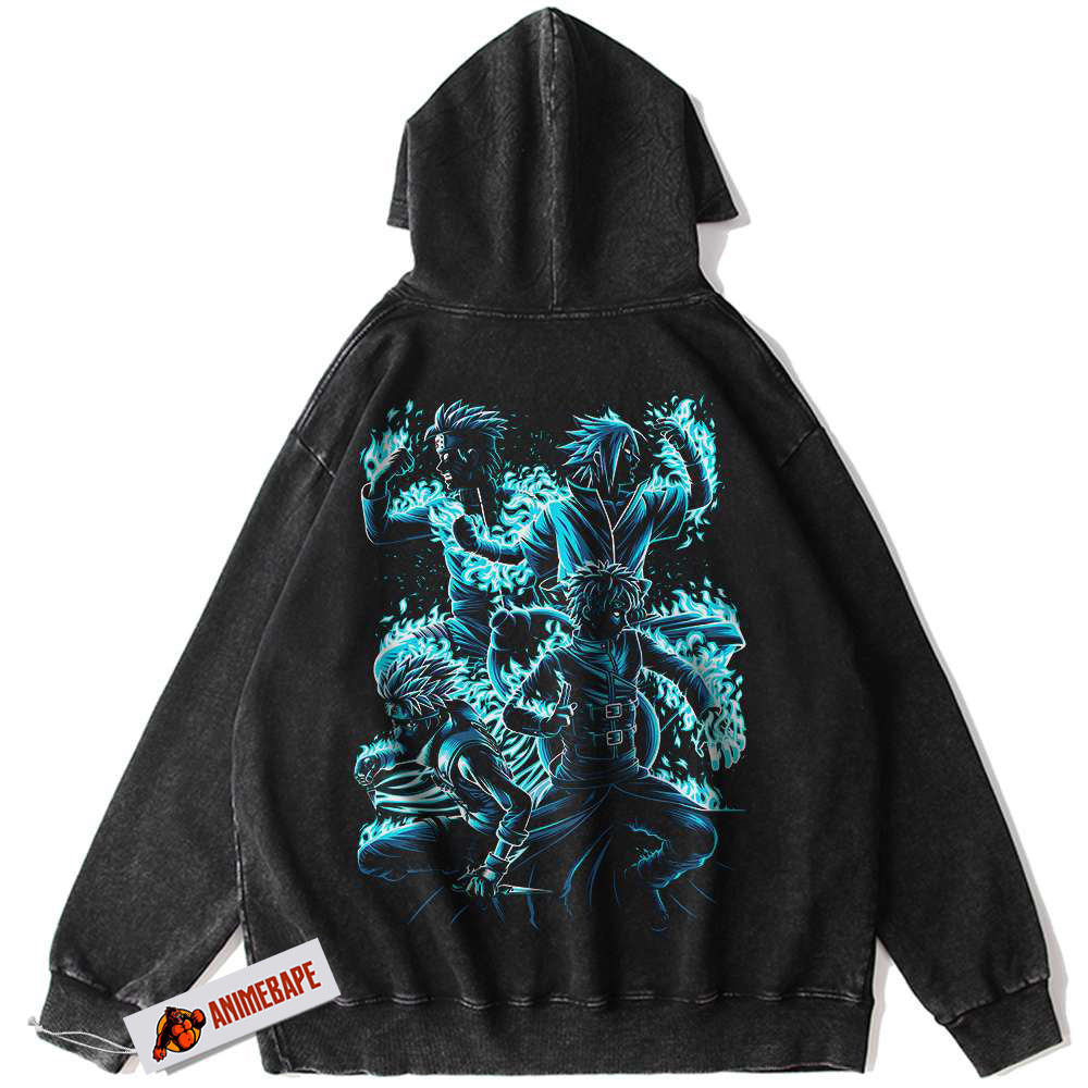 Naruto Anime Vintage Hoodie for Fans - Unisex Pullover Sweatshirt