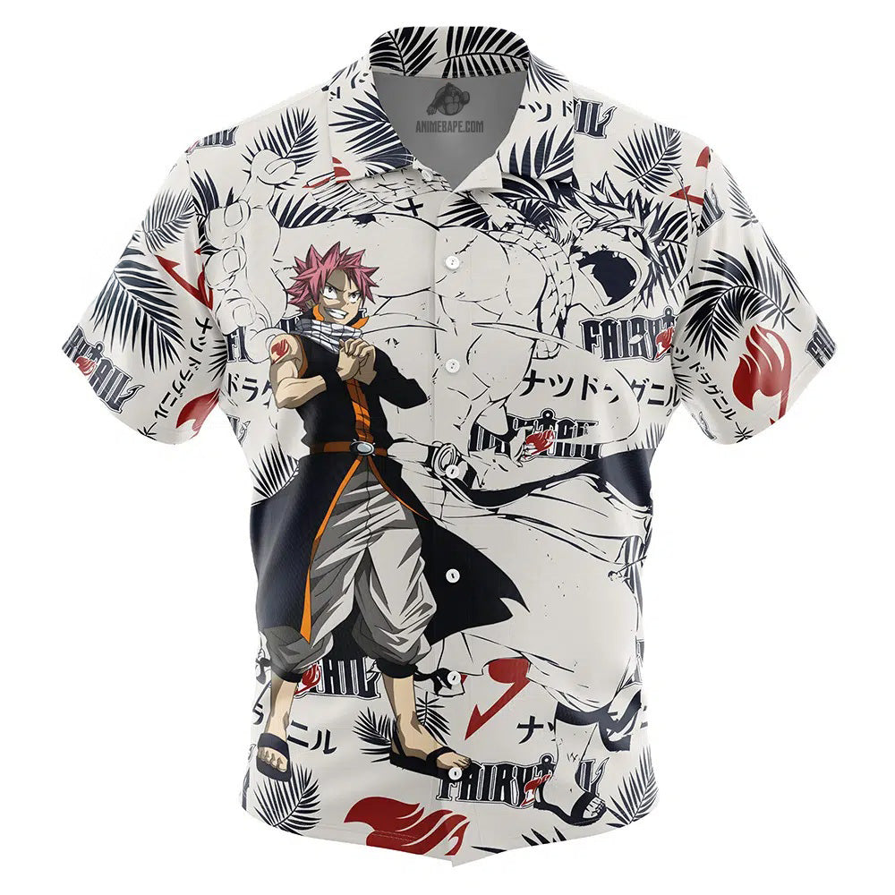 Natsu Fairy Tail Button Up Hawaiian Shirt