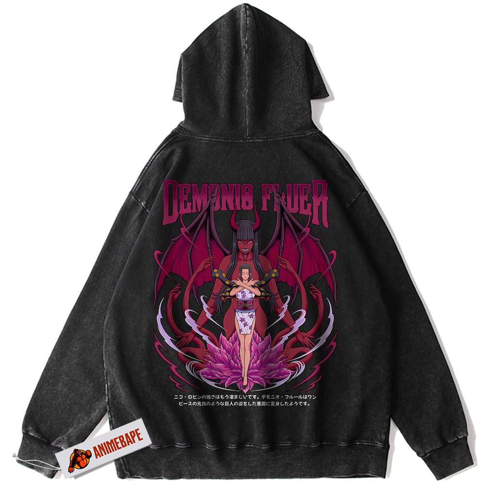 Nico Robin One Piece Vintage Anime Hoodie for Fans