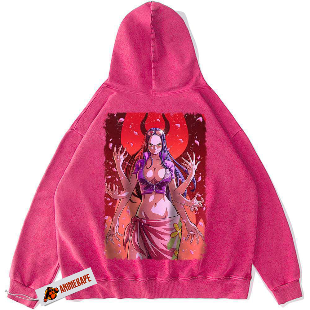One Piece Anime Vintage Hoodie for Women - Nico Robin Design