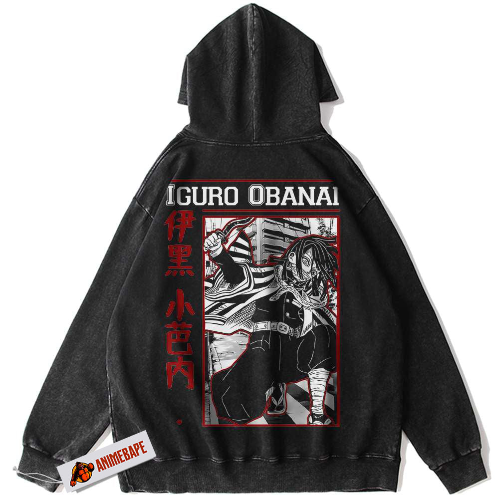 Obanai Iguro Demon Slayer Hoodie Vintage Anime Apparel