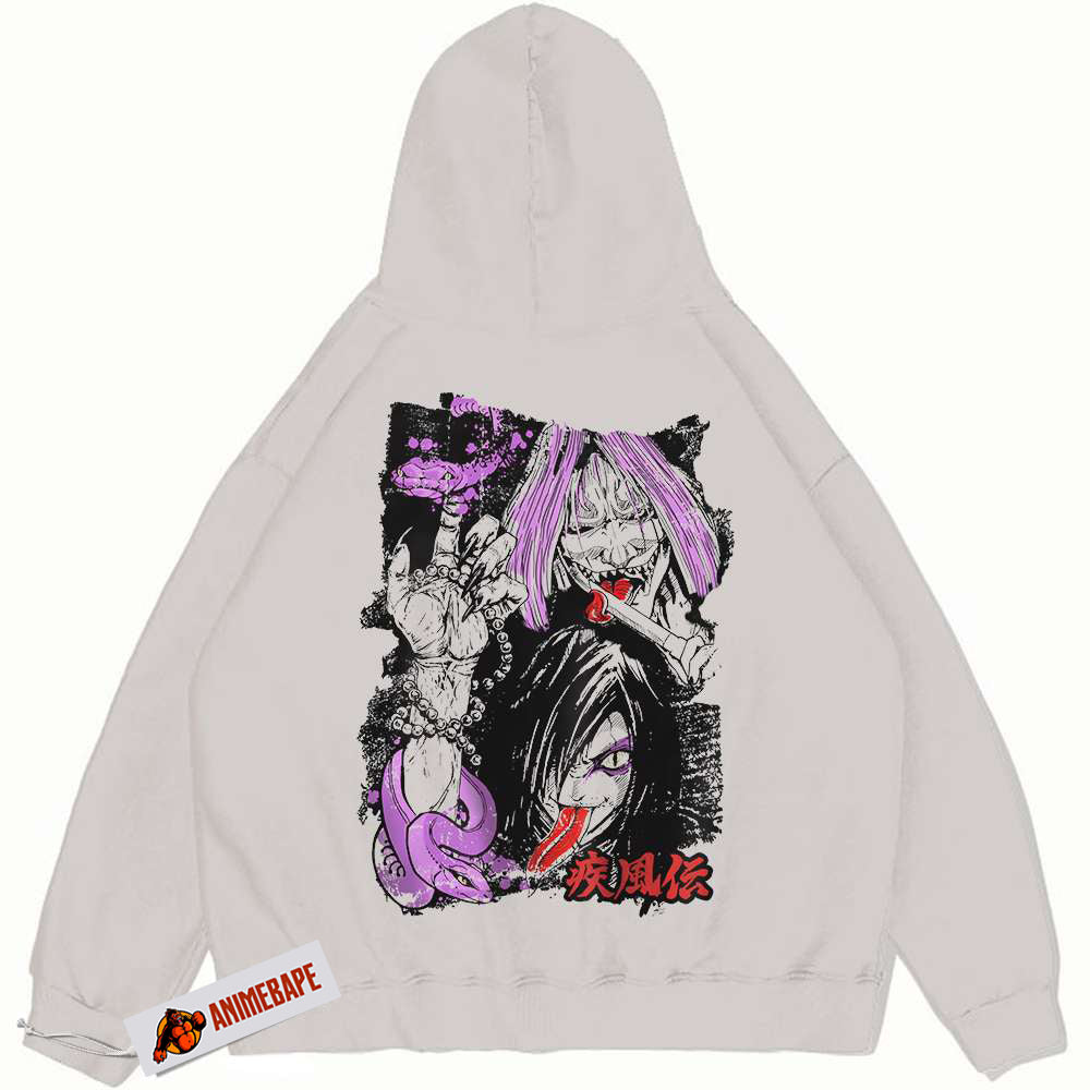 Orochimaru Naruto Anime Vintage Hoodie for Men and Women