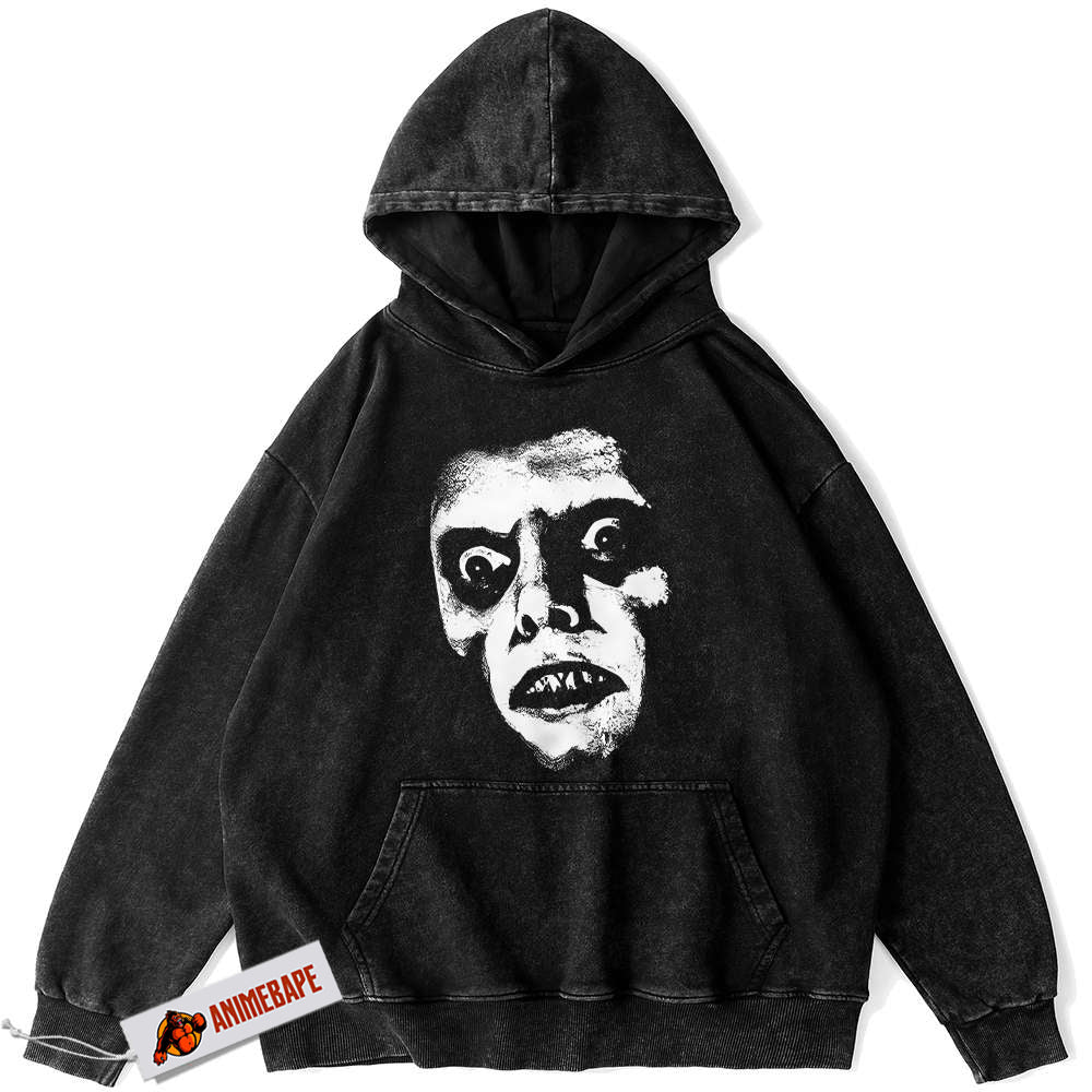 Horror Vintage Pazuzu Hoodie, The Exorcist Halloween Sweatshirt