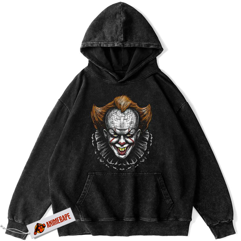 Pennywise IT Vintage Horror Hoodie for Halloween & Everyday Wear