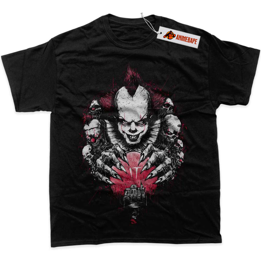 Pennywise IT Halloween Horror Movie Graphic T-Shirt for Fans