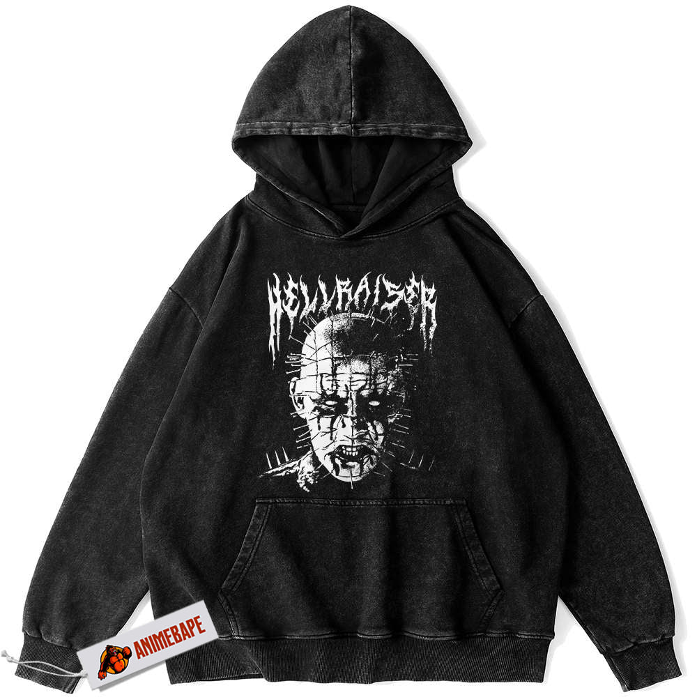 Hellraiser Pinhead Vintage Halloween Horror Hoodie for Men and Women