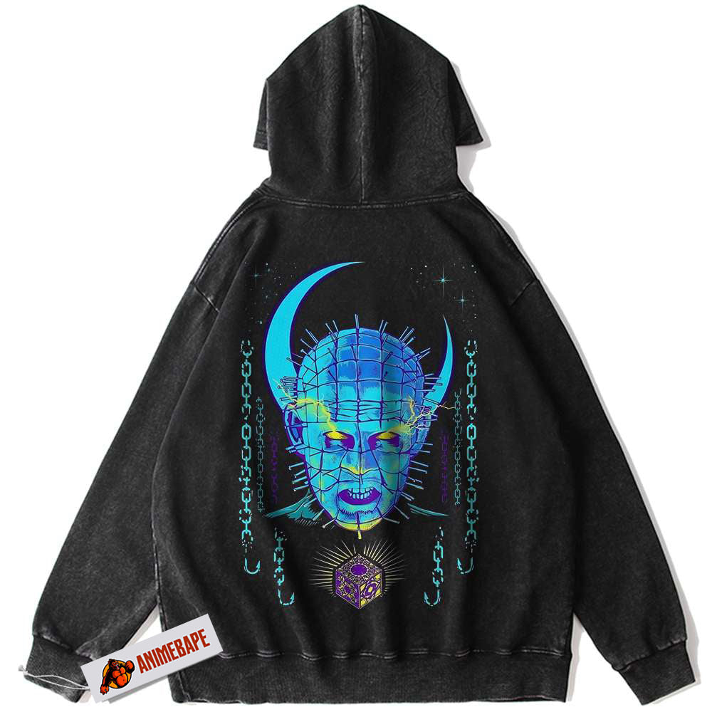 Hellraiser Vintage Pinhead Hoodie, Halloween Horror Sweatshirt