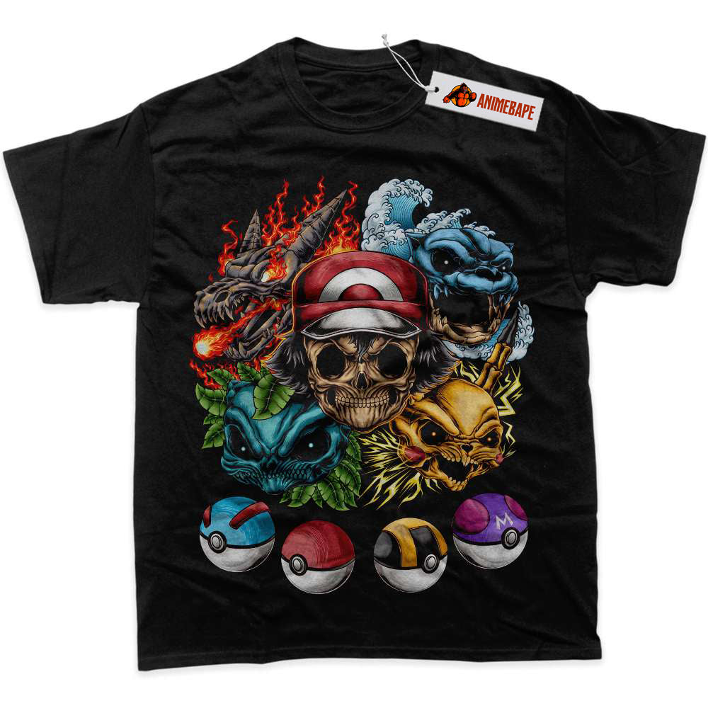 Pokemon Anime Graphic T-Shirt, PKM Shirt for Fans and Collectors