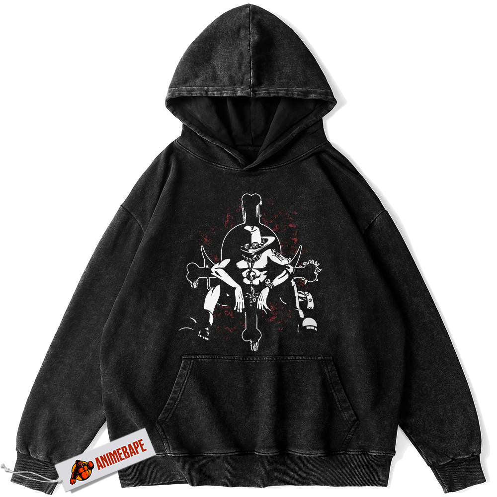 Portgas D Ace Hoodie for Fans, One Piece Vintage Anime Hoodie