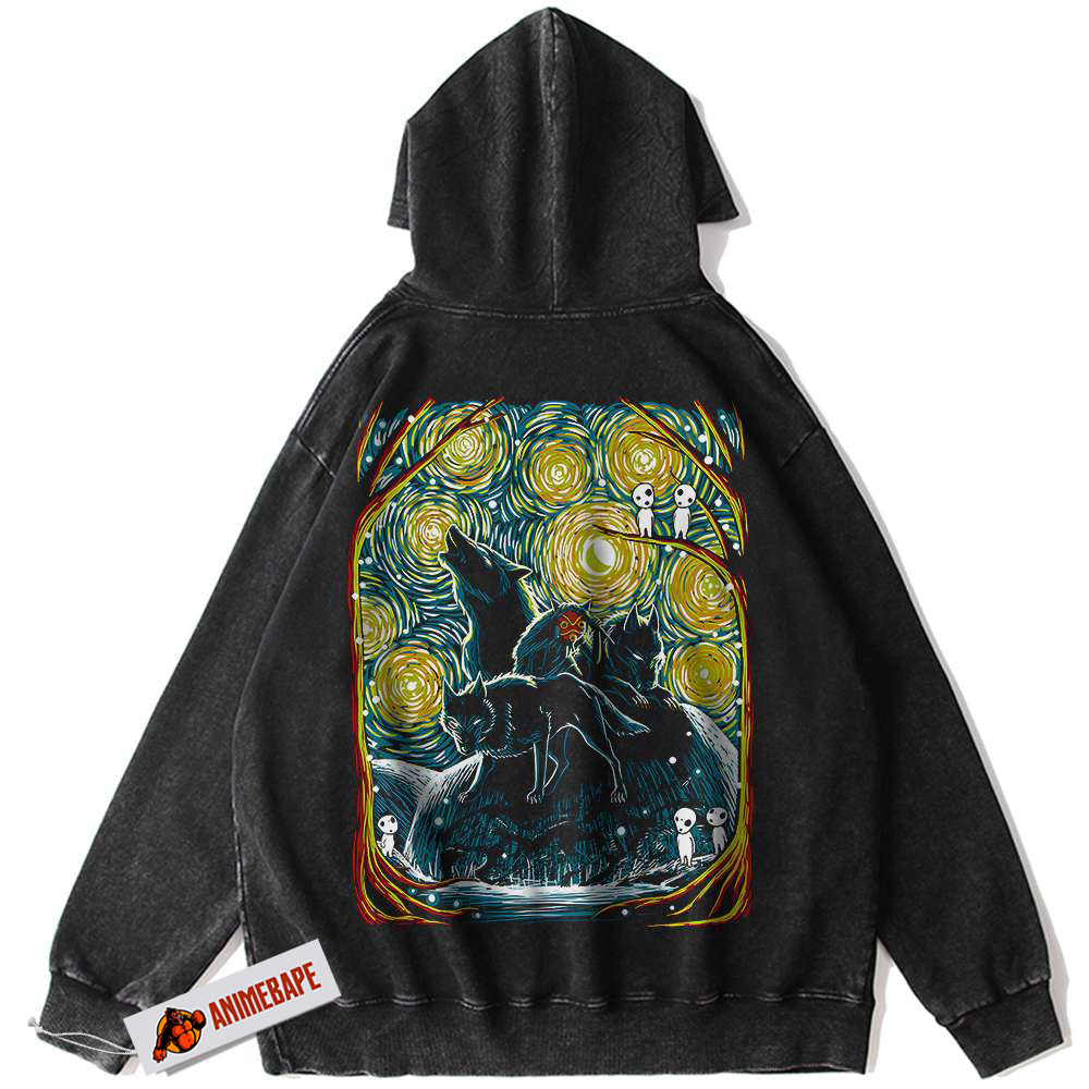Princess Mononoke Anime Hoodie, Vintage Studio Ghibli Hoodie