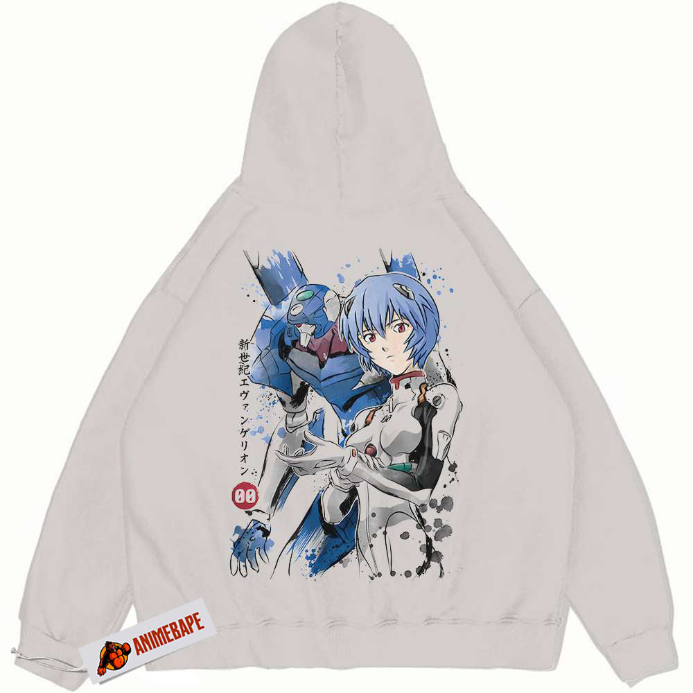 Neon Genesis Evangelion Rei Ayanami Vintage Anime Hoodie