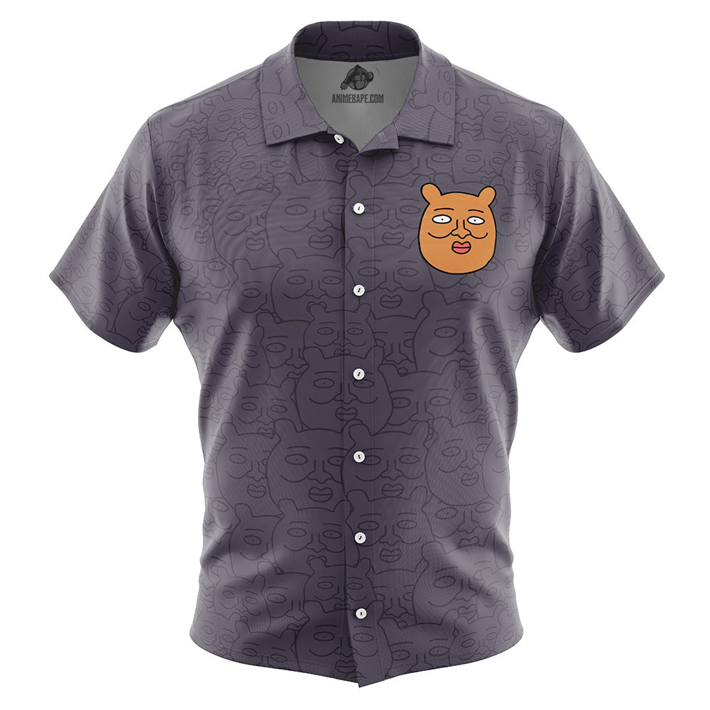 Reigen Arataka Bear Mob Psycho100 Button Up Hawaiian Shirt