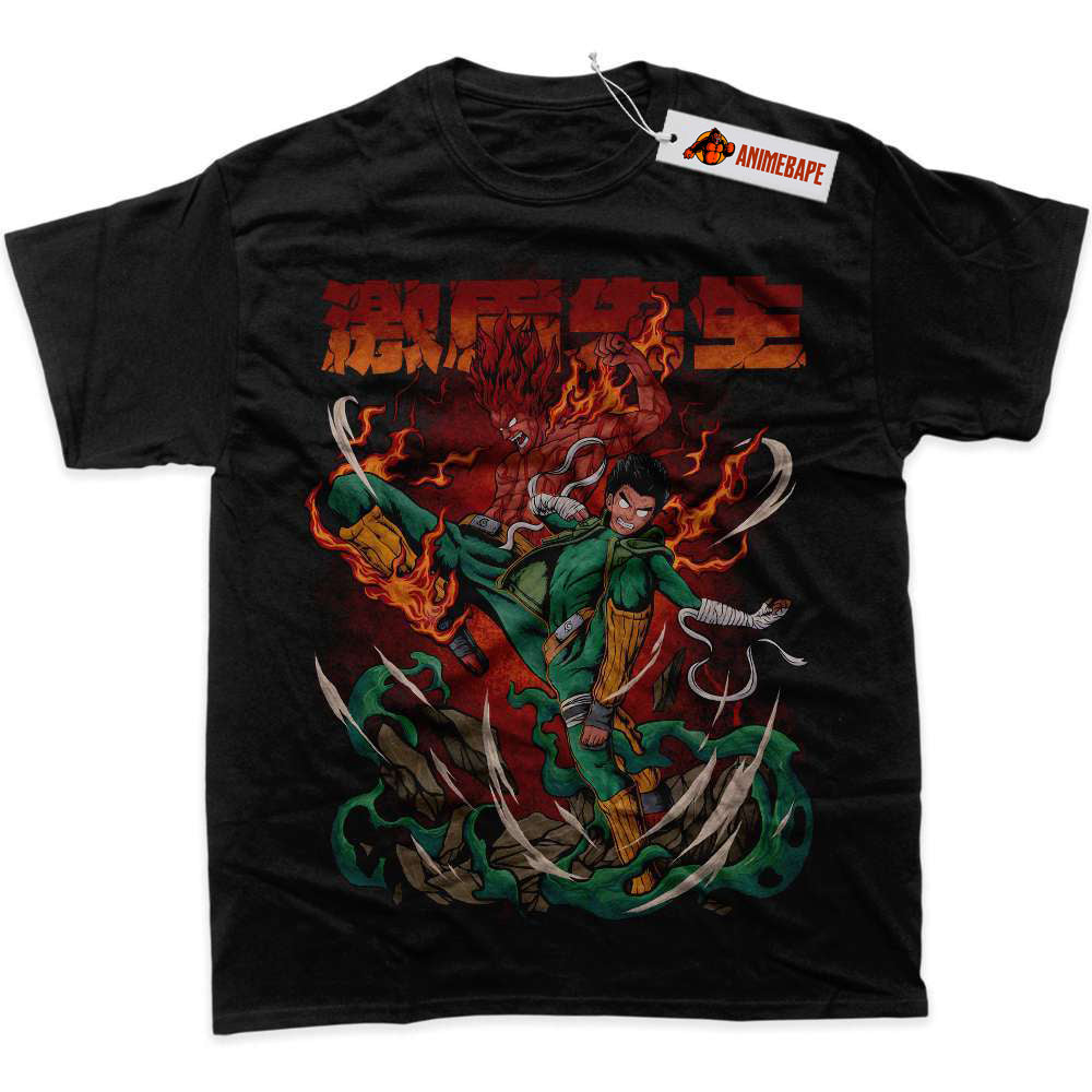 Naruto Anime Shirt, Rock Lee & Might Guy Graphic T-Shirt