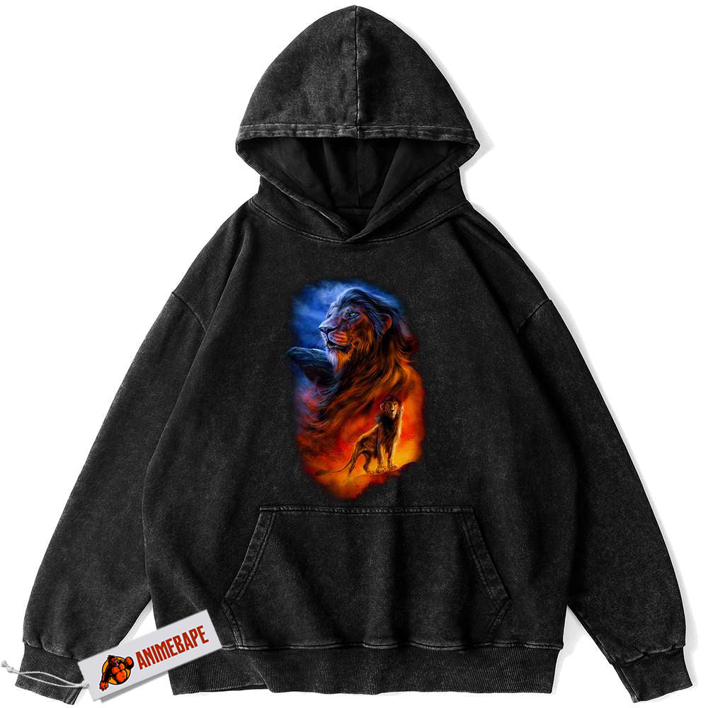 Lion King Vintage Hoodie, Disney Animated Scar Hoodie