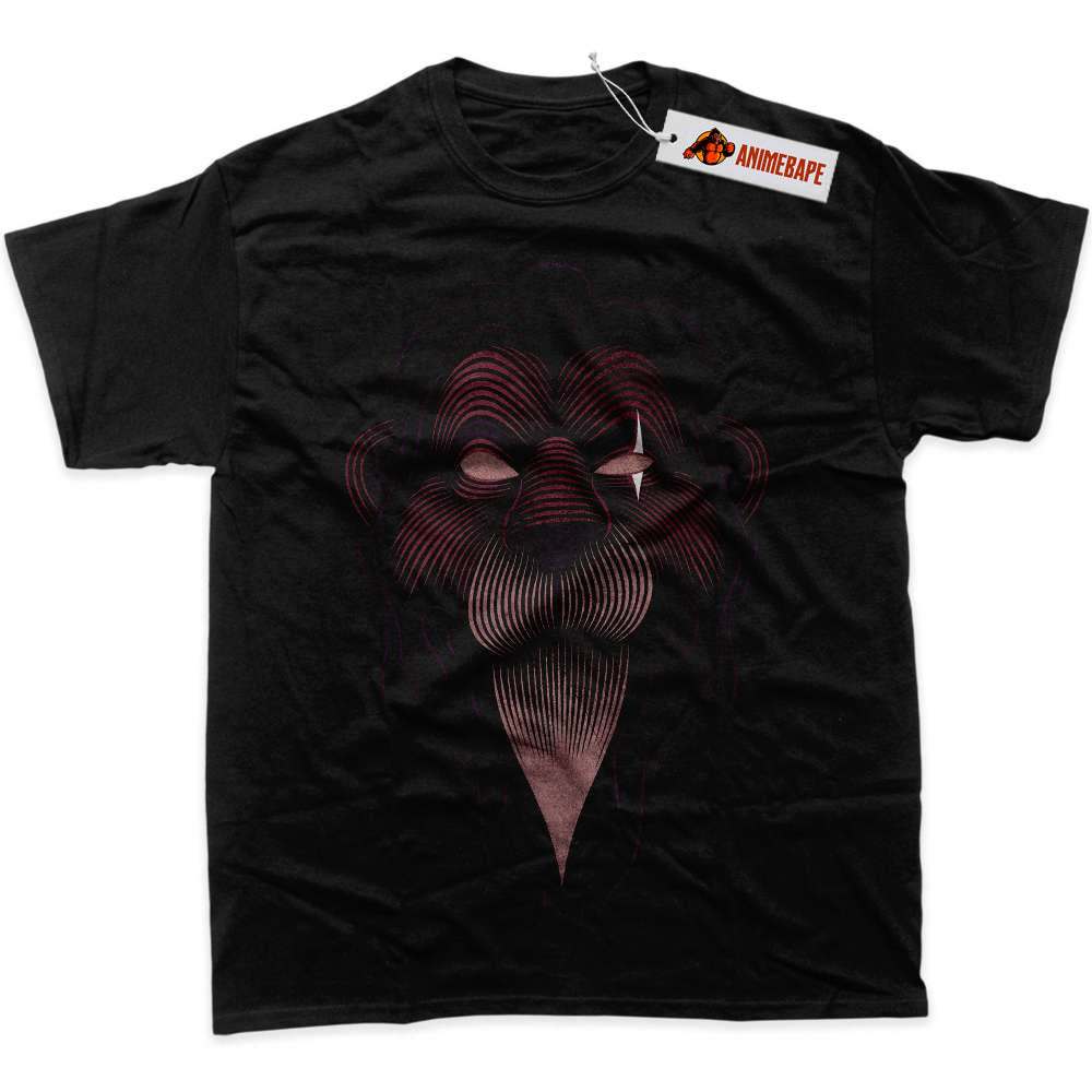 Lion King Graphic T-Shirt, Animated Scar Shirt for Fans