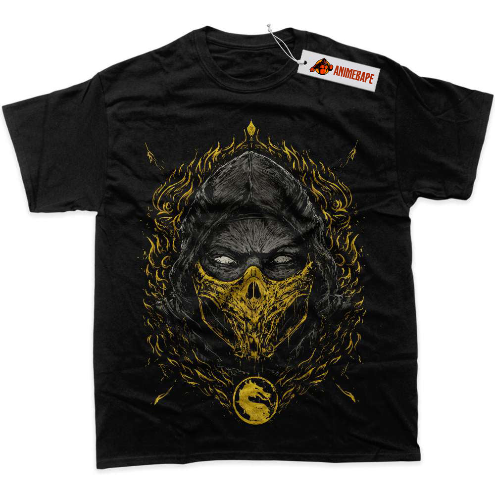 Mortal Kombat Scorpion Graphic T-Shirt, Video Game Shirt for Gamers
